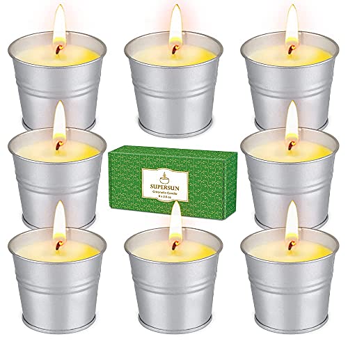 citronella kerze outdoor 120-180 brennstunden, SUPERSUN sojakerze für garten