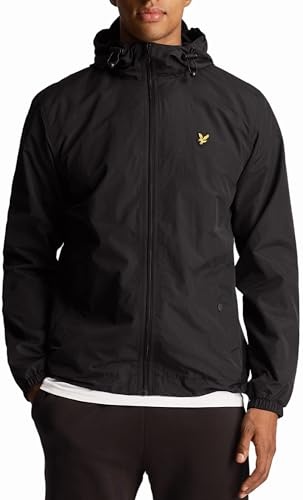 lyle & scott jacke herren zip through hooded in größen xs - xxl, leichte kapuzenjacke