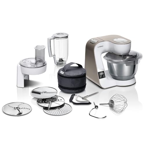 bosch küchenmaschine serie 4 mum5xw20, 1000 w, 3,9 l edelstahl-schüssel, mixer, integrierte waage