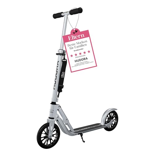 hudora bigwheel 205 scooter, faltbarer aluminium scooter, höhenverstellbar, bis 100 kg