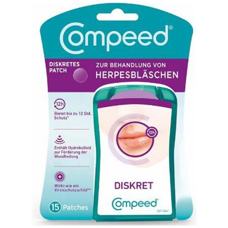 compeed herpesbläschen patches 15er pack mit applikator, 8,95