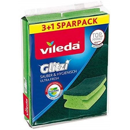 Produktbild: Vileda Glitzi Reinigungsschwamm 4er Pack sauber und hygienisch 1,50