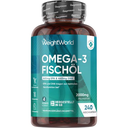 omega 3 weichkapseln von weightworld für 15,29 euro statt 20 euro