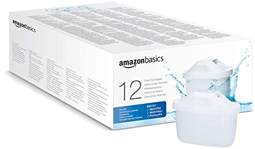 wasserfilterkartuschen 12 stück für brita und amazon basics systeme - amazon basics