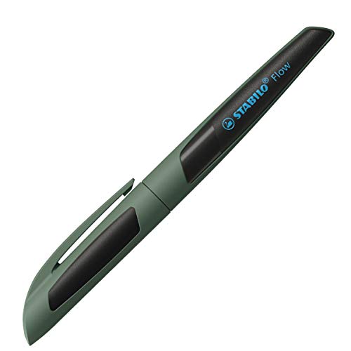 stabilo füller flow sporty khaki schwarz einzelstift mit patrone