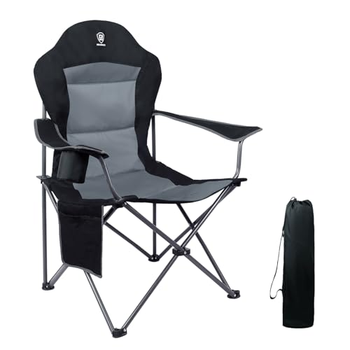 ever advanced campingstuhl faltbar 160 kg belastbar hochlehner gepolstert für garten balkon strand