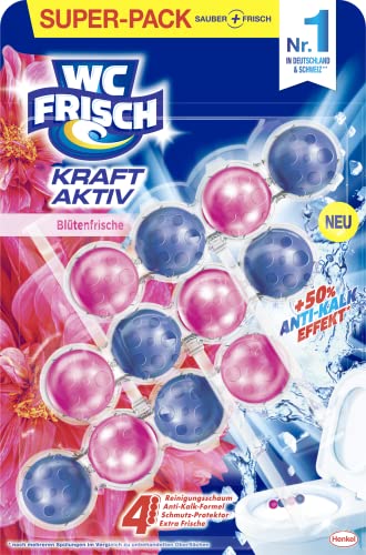 wc-frisch kraft aktiv blüten-frische duftspüler 150 g, wc reiniger mit anti-kalk effekt