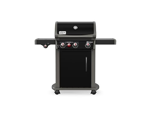 weber spirit e-330 gbs gasgrill schwarz, 4 räder, modell 46616079