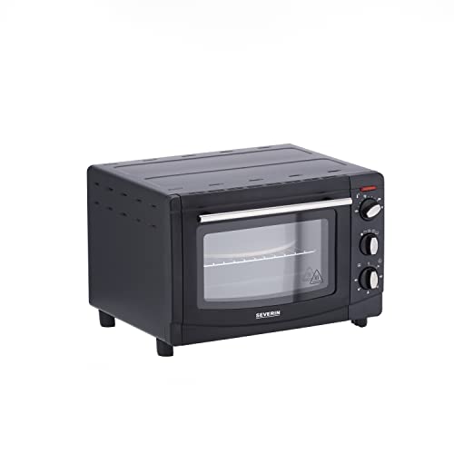 severin mini backofen mit umluftfunktion, 20 l, 1500 w, schwarz, to 2068