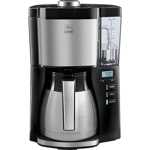 melitta look filterkaffeemaschine mit thermkanne und timer