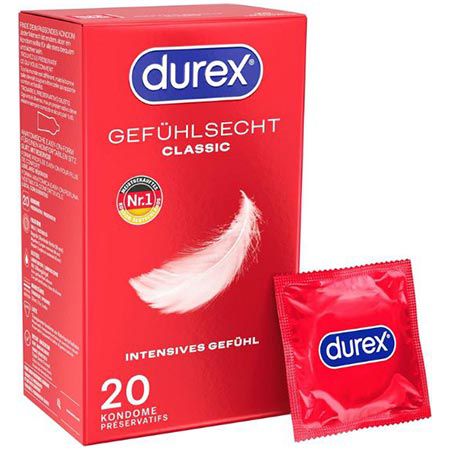 durex gefühlsecht classic kondome 20er pack ab 10,85 euro statt 15 euro