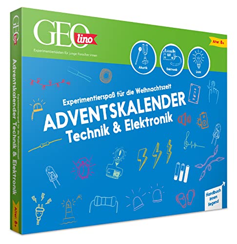 franzis geoLino adventskalender für kinder  24 technik experimente ab 8 jahren