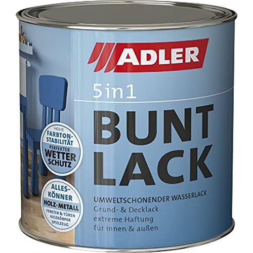 ADLER Buntlack 5in1 125ml Lichtgrau RAL7035 für Holz, Metall, Kunststoff