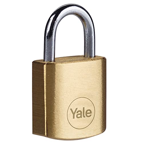 yale vorhängeschloss 20mm messing mit offenem stahlbügel und 3 schlüsseln
