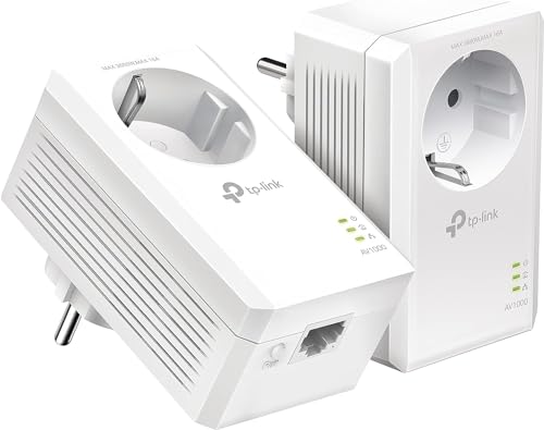 TP-Link TL-PA7017P Powerline Adapter Set 1000 Mbit/s mit Steckdose, Gigabit-Port