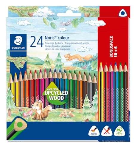 STAEDTLER Noris Colour Buntstifte 24er Set WOPEX-Material im Kartonetui