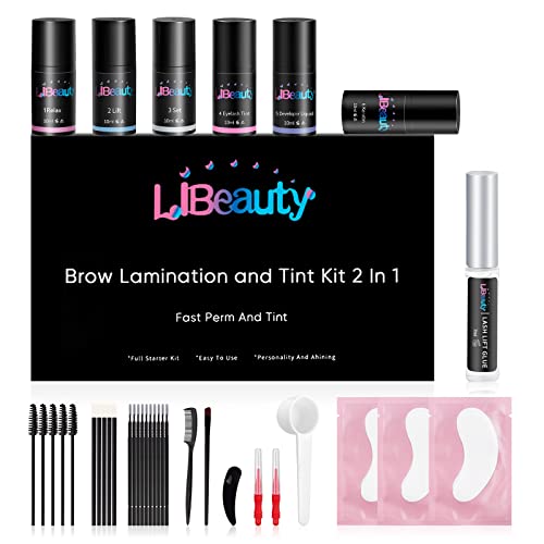 Produktbild: eyebrow lifting set von libeauty, 2 in 1 augenbrauenfarbe und laminierung, 6-12 wochen