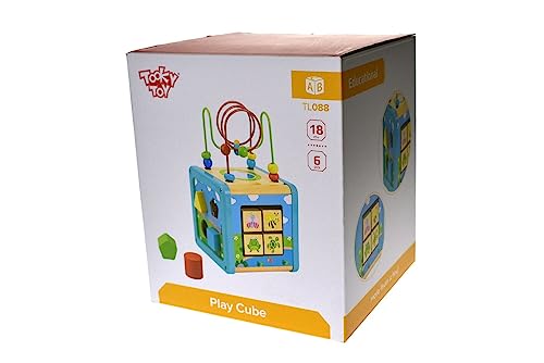 tooky toy holz spielwürfel blau, spielzeug für kinder, 921 tl088 ea