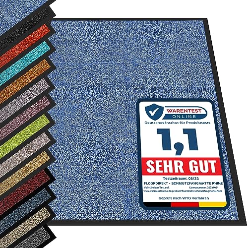 Produktbild: etm Schmutzfangmatte blau für innen und außen, Türmatte Fußabstreifer 200x400 cm