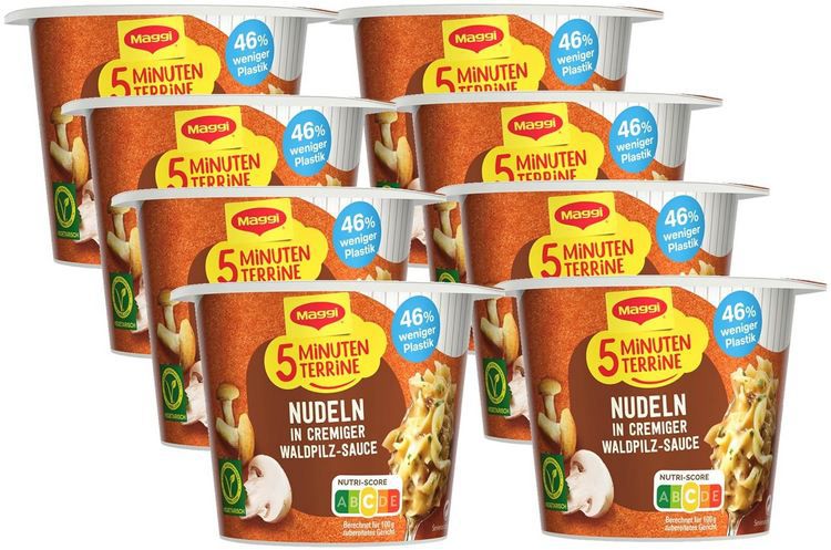 maggi 5 minuten terrine nudeln waldpilzrahmsauce 8er pack ab 7,13