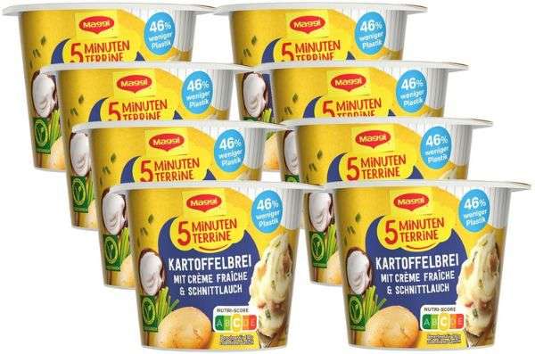 Produktbild: maggi 5 minuten terrine kartoffelbrei creme fraiche 8er pack ab 7,60 euro
