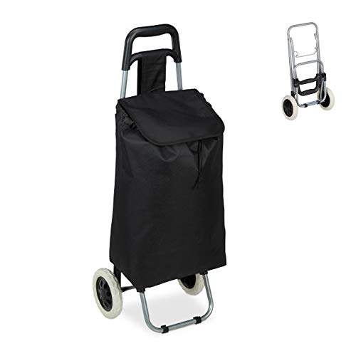 faltbarer einkaufstrolley 25 l volumen rückenschonend bis 10 kg belastbar 91 x 40 x 30 cm