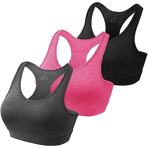 HBselect Sport BH Damen Bustier Bralette nahtlos mit Polstern atmungsaktiv Joggen Yoga