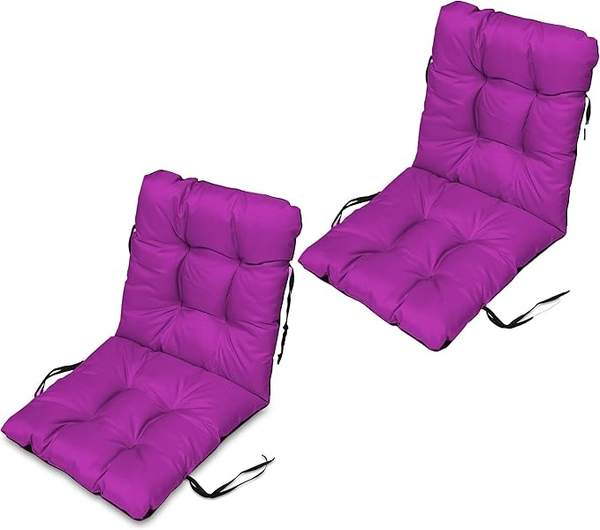 stuhlkissen 2er set 48x96 cm rosa, sitzkissen und rückenkissen für outdoor und indoor, superkissen24