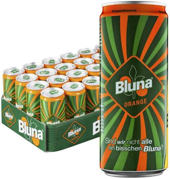 bluna Orangenlimonade 24x 0,33L ab 14,36, nur 0,60 pro Dose