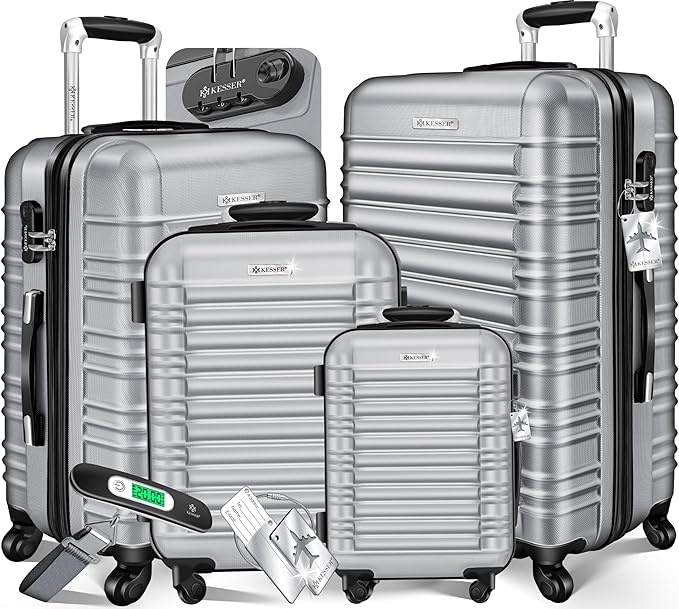 KESSER Hartschalenkoffer Set, 4tlg. Reisekoffer, Hartschalenkofferset