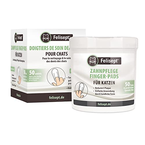 felisept zahnpflege finger-pads für katzen 50 stück - mundhygiene und atemfrische
