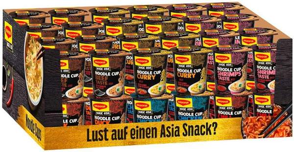 maggi magic asia noodle cups 48x 6 sorten 0,99 pro cup  jetzt 47,49
