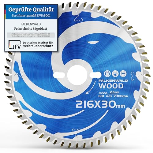 carbide kreissägeblatt für holz 216 x 30 mm 60 zähne kompatibel mit metabo bosch