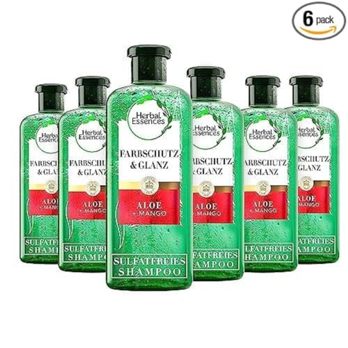herbal essences shampoo farbschutz glanz 6er set 6x 225 ml silikonfrei aloe mango