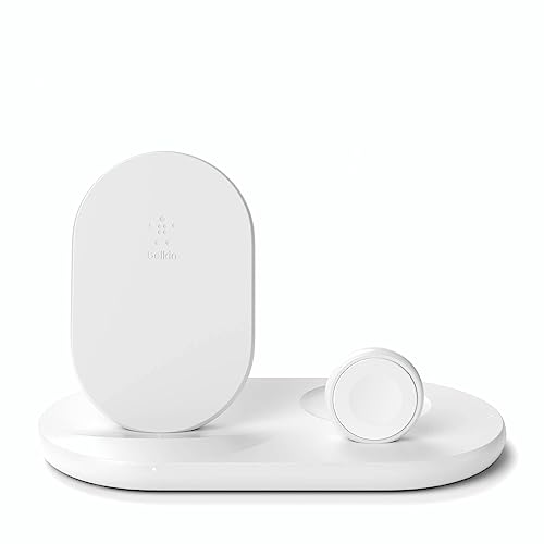 belkin 3-in-1 ladegerät kabellos für iphone, apple watch, airpods  weiß