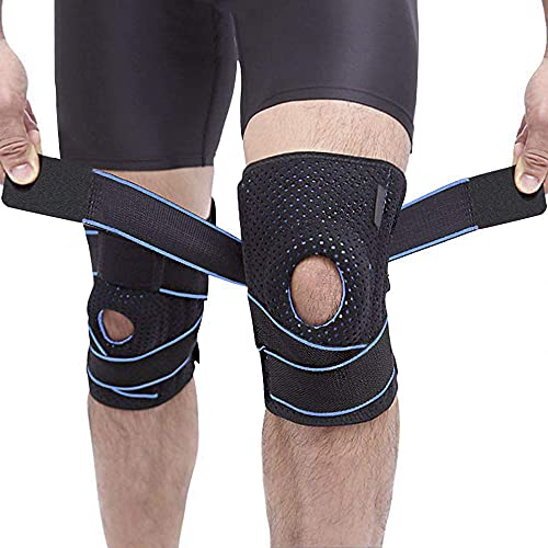 ofun kniebandage sport 2 stück mit verstellbarem knieschutz und gel pads für fußball, joggen