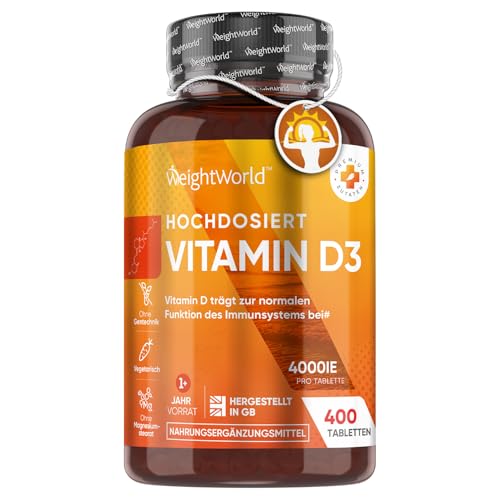 weightworld vitamin d3 tabletten 4000 i.e. - 400 stück - vegetarisch - cholecalciferol