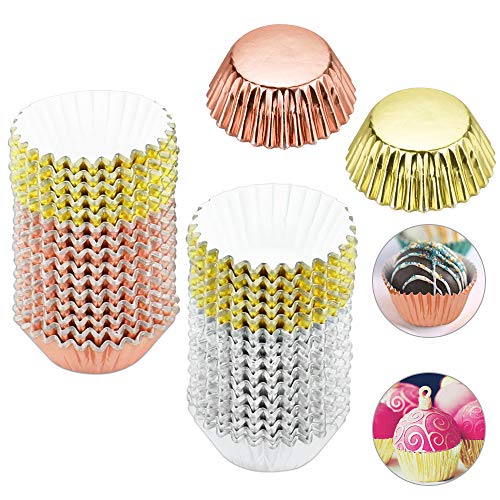 decareta muffinformen 600 stück mini papier alufolie muffin förmchen bunt für hochzeit