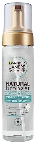 garnier selbstbräunungsmousse 200 ml, natürliches und fleckenfreies bräunen