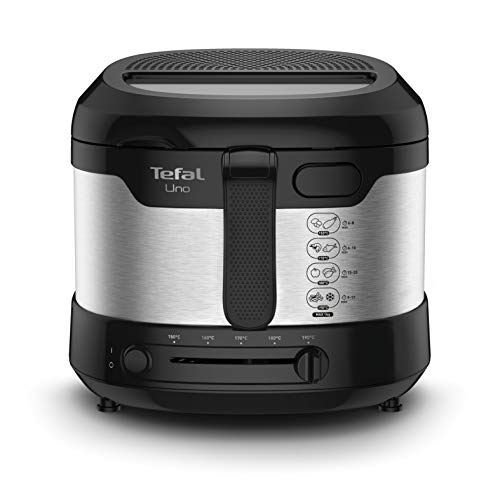 tefal uno m fritteuse ff215d 1470 watt 1 kg kapazität mit thermostat und sichtfenster