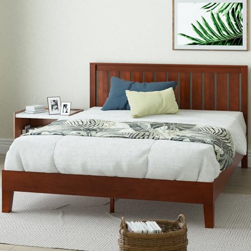 zinus vivek 30 cm plattformbettrahmen holz mit kopfteil 90 x 200 cm antik espresso