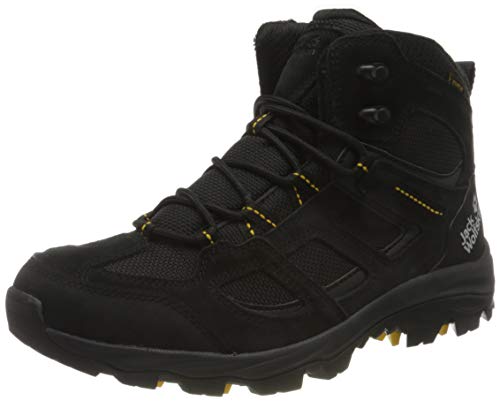 jack wolfskin vojo 3 texapore mid herrenschuhe schwarz-gelb 45,5 eu