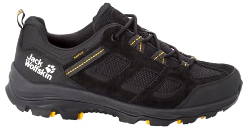 jack wolfskin vojo 3 texapore low m herren outdoorschuhe black yellow 44 eu