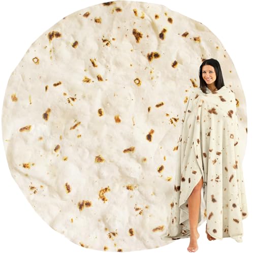 zulay tortilla-decke 200cm rund flanell für drinnen reisen zuhause