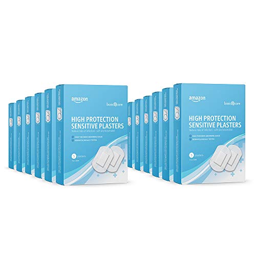 sensitiv-pflaster aus vliesstoff 7,5 x 5 cm amazon basic care 60 stück (12 packungen)