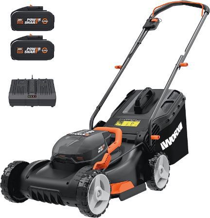 worx wg743e akku-rasenmäher 40v mit 2 akkus und ladegerät für 269 euro