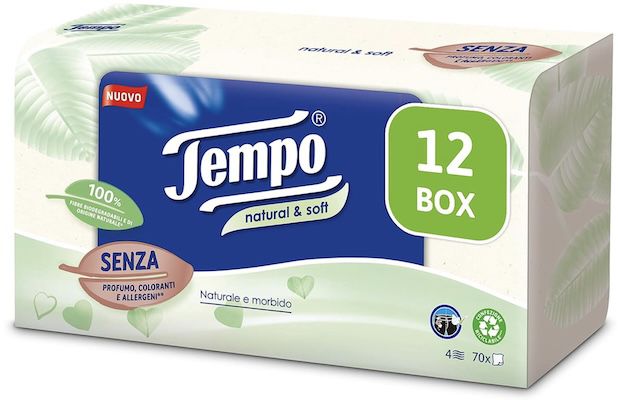 tempo taschentücher natural & soft 12x 70 stück für 16,33 euro statt 29 euro