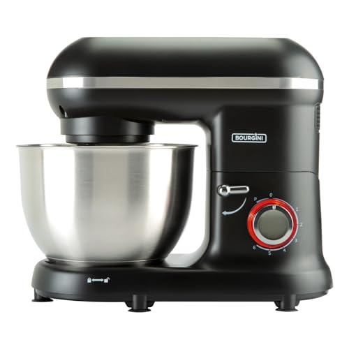 küchenmaschine classic kitchen chef 4,5 liter küchenmixer 1300 watt schwarz