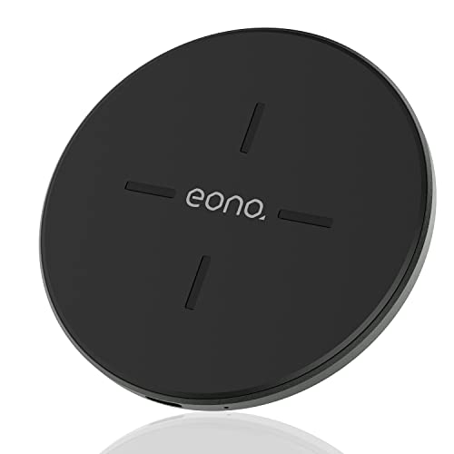 eono kabelloses ladegerät qi 15w induktionsladegerät für iphone 13/12 pro schwarz