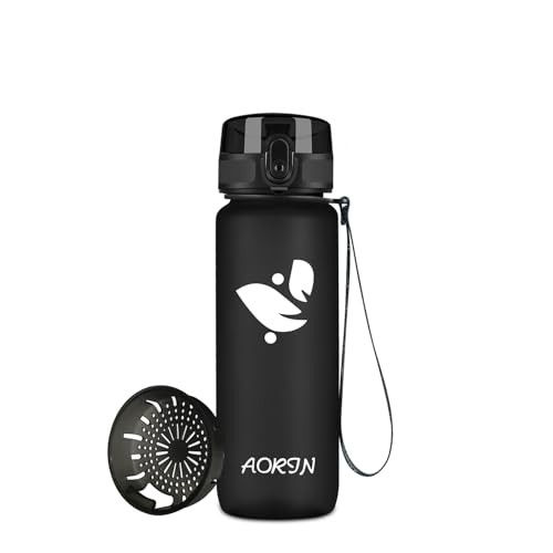 aorin trinkflasche 350ml bis 1l, bpa-frei, auslaufsicher, sportflasche für erwachsene und kinder